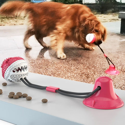 Floor Suction Cup Ball Teeth Cleaning Slow Food Dog Chew Toy