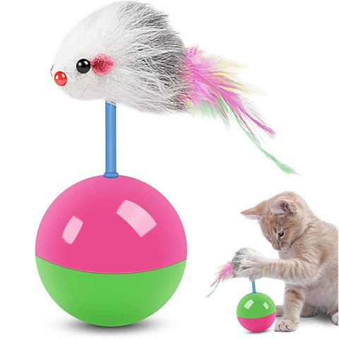 Mouse Tumbler Tease Cat Stick Toy