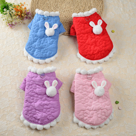 Cartoon Rabbit Cotton Pet Coat