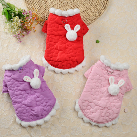 Cartoon Rabbit Cotton Pet Coat