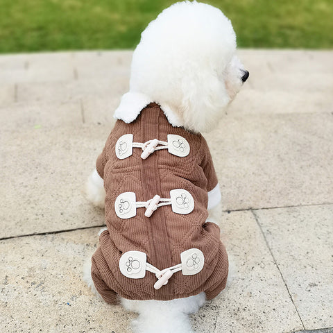 Horn Button Four-legged Pet Coat