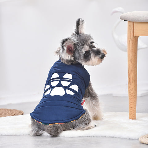 Warm Printed Reversible Pet Jacket