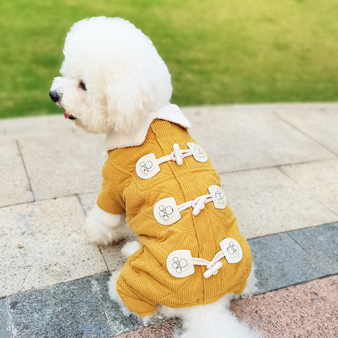 Horn Button Four-legged Pet Coat