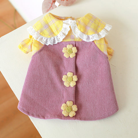 Doll Collar Applique Pet Dress