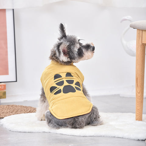 Warm Printed Reversible Pet Jacket