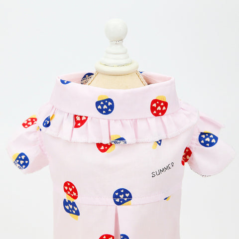 Cartoon Mushroom Print Pet Shirt