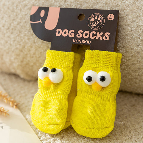 Cartoon Knitted Anti-Slip Dog Cotton Socks