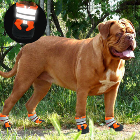 Reflective Waterproof Nonslip Dog Boots