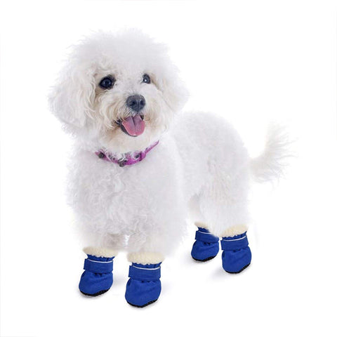 4-Pack Waterproof Fleece Pet Snow Boots