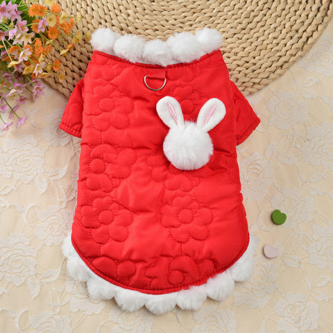 Cartoon Rabbit Cotton Pet Coat