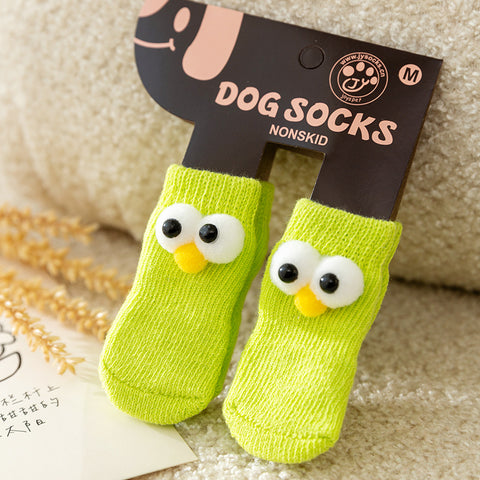 Cartoon Knitted Anti-Slip Dog Cotton Socks