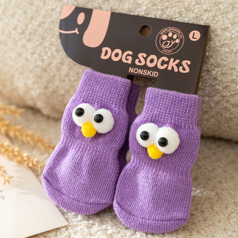 Cartoon Knitted Anti-Slip Dog Cotton Socks