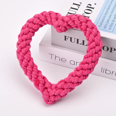 Heart Shaped Pet Chew Rope Toy