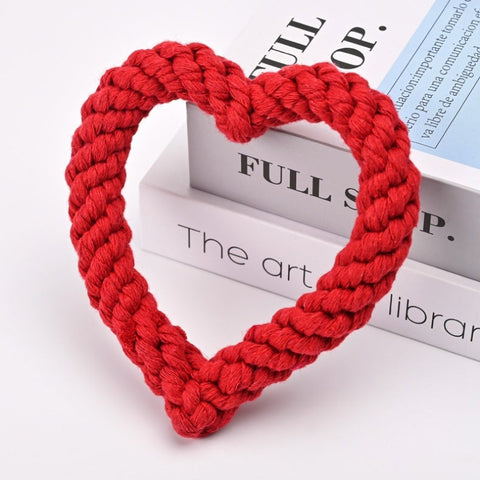 Heart Shaped Pet Chew Rope Toy