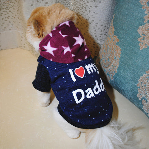 Letter Print Pet Hoodie