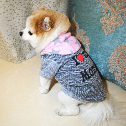 Letter Print Pet Hoodie