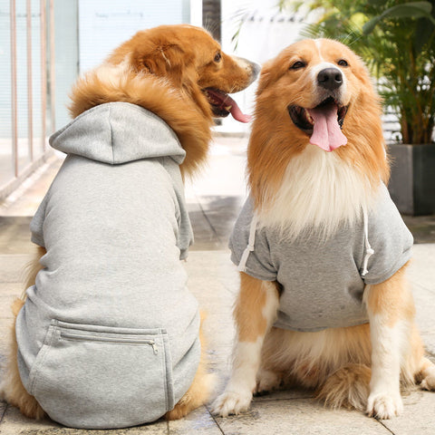 Pocket Plaid Hooded Pet Sweatshirt