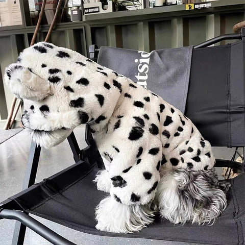 Cow Spotted Plush Pet Coat