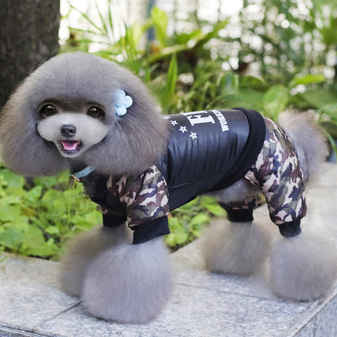 FBI Four-legged One-piece Pet Cotton Coat