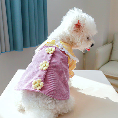 Doll Collar Applique Pet Dress