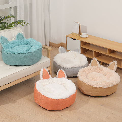 Lovely Rabbit Shape Round Pet Bed