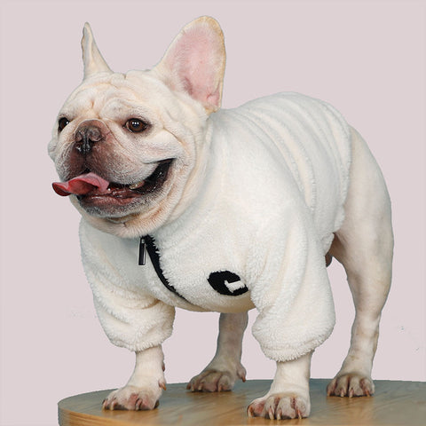 Zippered Plush Pet Coat