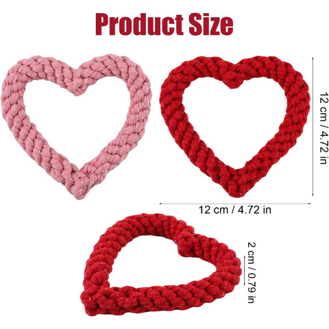 Heart Shaped Pet Chew Rope Toy