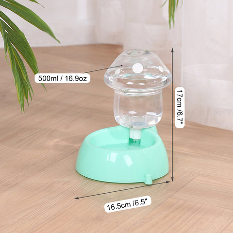 2pcs Mushroom Design Pet Water & Food Feeder