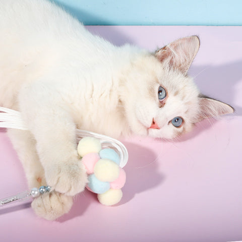 Colorful Fur Ball Tassel Interactive Cat Toy