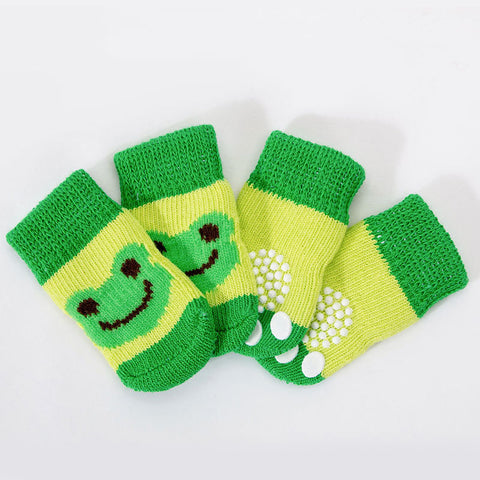 Cartoon Knitted Anti-Slip Dog Cotton Socks